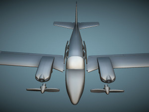 Gulfstream American GA-7 Cougar - 3D Printable Model Modelo de impresión 3D