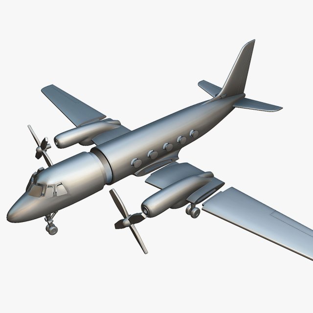 Grumman Gulfstream I G-159 - 3D Printable Model 3Dプリントモデル .c4d .max .obj .3ds .fbx .stl .blend 