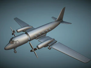 Grumman Gulfstream I G-159 - 3D Printable Model 3D Print Model