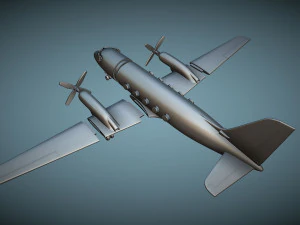 Grumman Gulfstream I G-159 - 3D Printable Model 3D Print Model