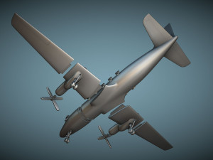 Grumman Gulfstream I G-159 - 3D Printable Model 3Dプリントモデル