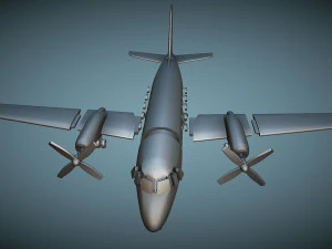 Grumman Gulfstream I G-159 - 3D Printable Model 3D Print Model