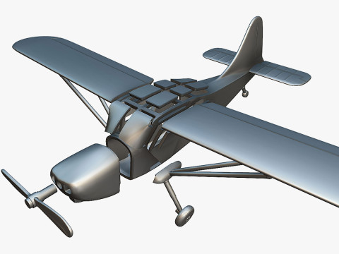 Stinson L-5 Sentinel - 3D Printable Model 3D Print Model