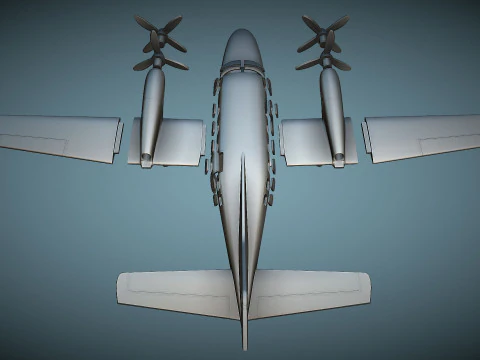 Cessna 441 Conquest II - 3D Printable Model 3D Print Model