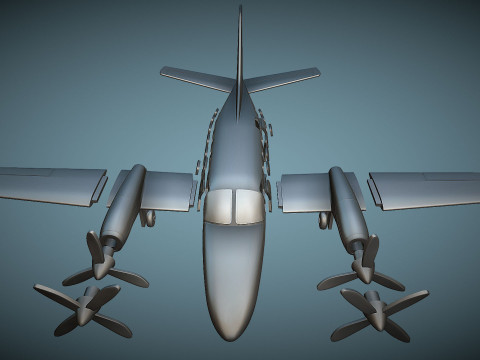 Cessna 441 Conquest II - 3D Printable Model 3D प्रिंट मॉडल