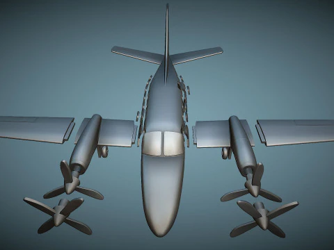 Cessna 441 Conquest II - 3D Printable Model 3D Print Model