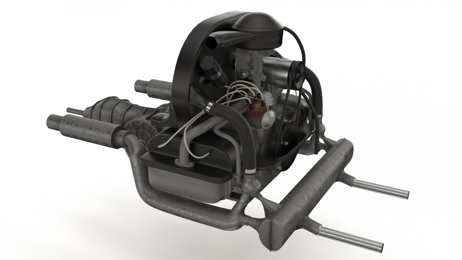 CLASSIC Volkswagen ENGINE, 3D CAD Model Library