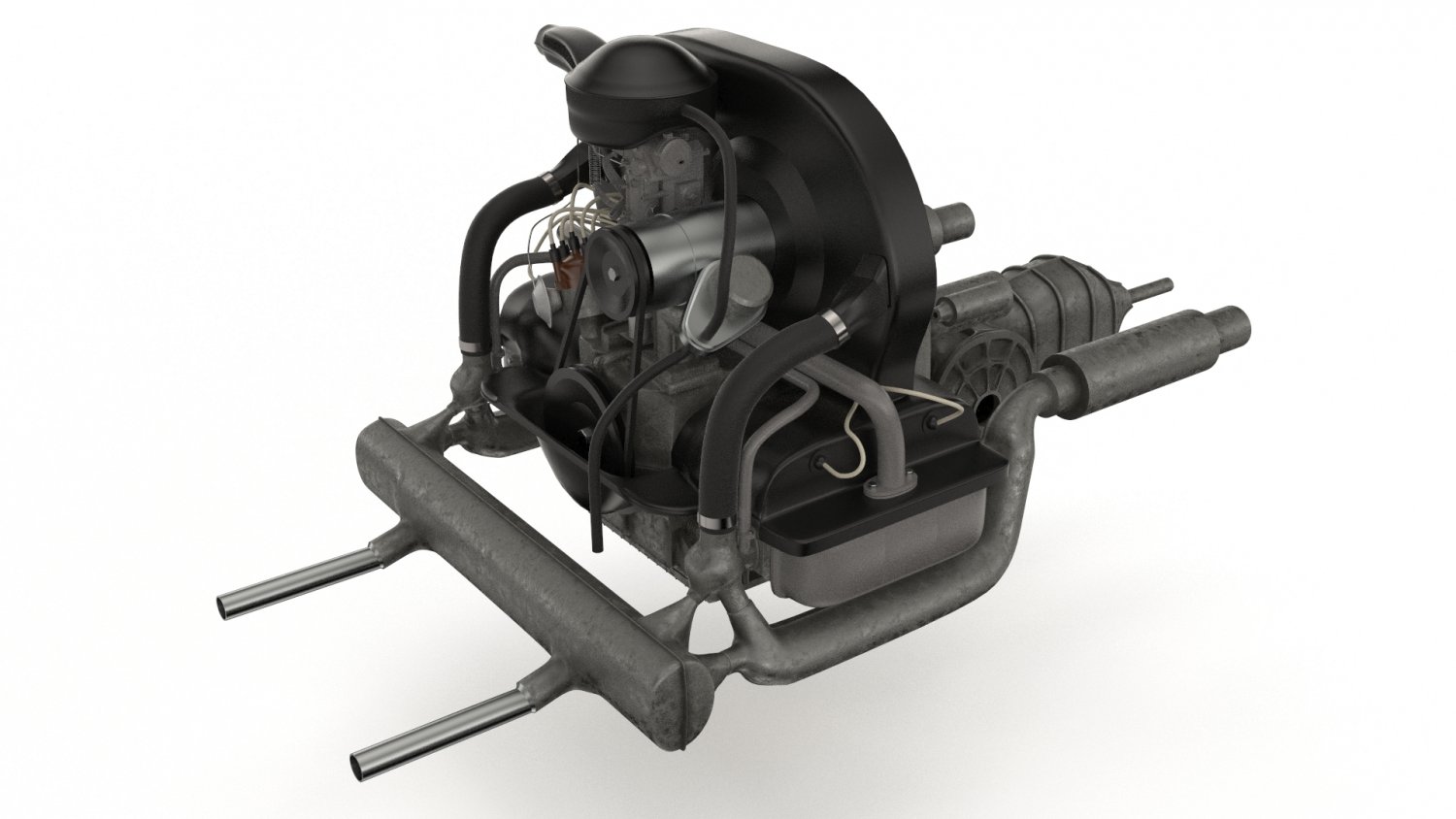 CLASSIC Volkswagen ENGINE, 3D CAD Model Library