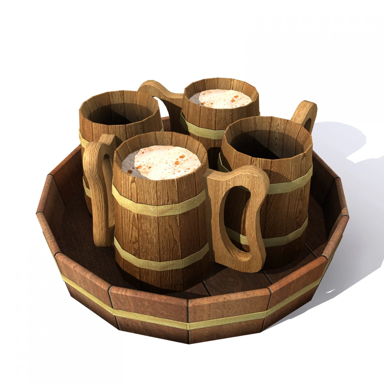 beer mug 3D Model .c4d .max .obj .3ds .fbx .stl .blend 