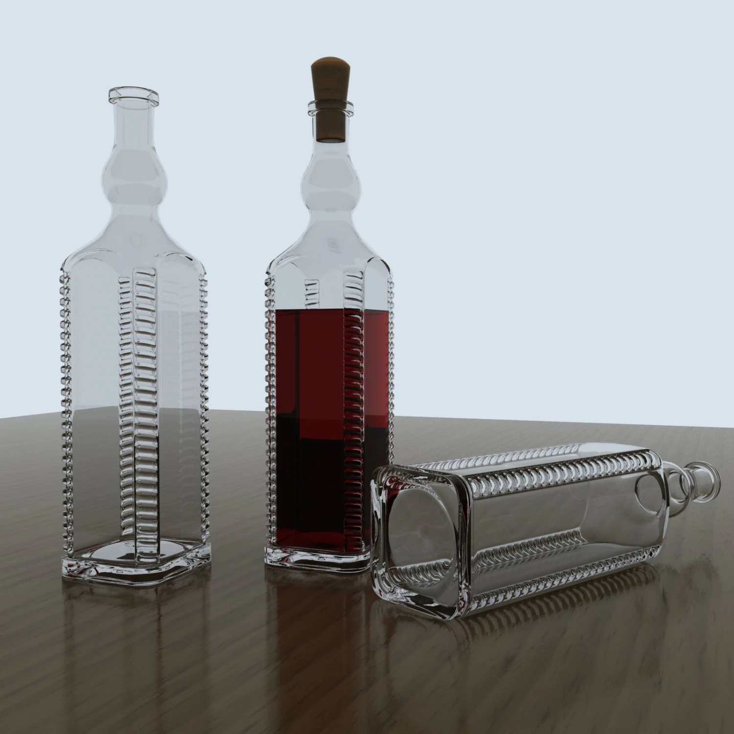 bottle 01 3D Model .c4d .max .obj .3ds .fbx .stl .blend 