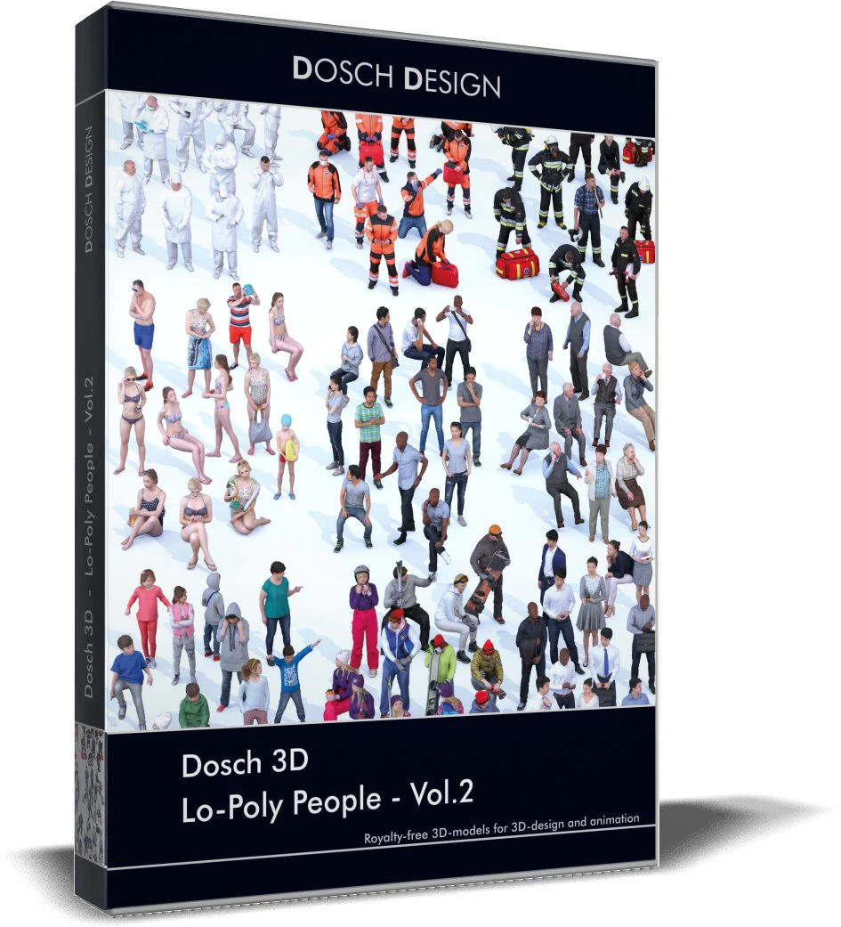 dosch 3d - lopoly people vol2 3D Model .c4d .max .obj .3ds .fbx .stl .blend 