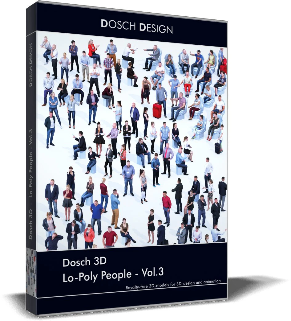 dosch 3d - lopoly people vol 3 3D Model .c4d .max .obj .3ds .fbx .stl .blend 