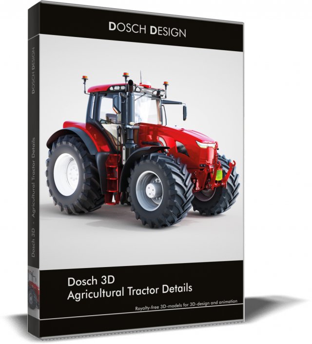 DOSCH 3D - Agricultural Tractor Details 3D-Modell .c4d .max .obj .3ds .fbx .stl .blend 