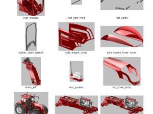 DOSCH 3D - Agricultural Tractor Details 3D-Modell