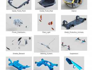 DOSCH 3D - Detail Mobil - Mobil Sport Hidrogen Model 3D