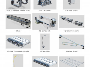 DOSCH 3D - Bus Details - Hydrogen Modelo 3D