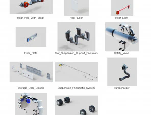 DOSCH 3D - Bus Details - Hydrogen 3D Model