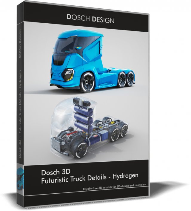 DOSCH 3D - Futuristic Truck Details - Hydrogen 3D Model .c4d .max .obj .3ds .fbx .stl .blend 