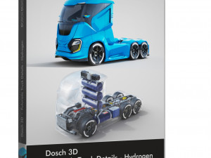 DOSCH 3D - Futuristic Truck Details - Hydrogen 3D Модель