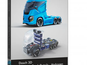 DOSCH 3D &ndash; Futuristische LKW-Details &ndash; Wasserstoff 3D Modell