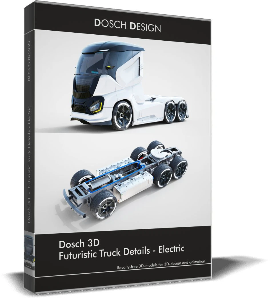 DOSCH 3D - Futuristic Truck Details - Electric 3D Model .c4d .max .obj .3ds .fbx .stl .blend