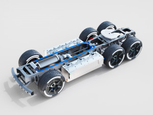 DOSCH 3D - Futuristic Truck Details - Electric 3D Model