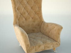armchair plush classic 3D Model