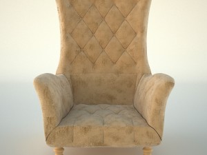 armchair plush classic 3D Model