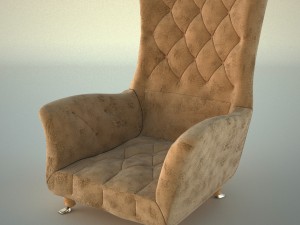 armchair plush classic 3D Model