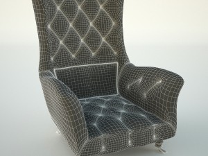 armchair plush classic 3D Model