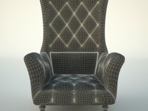 armchair plush classic 3D Model
