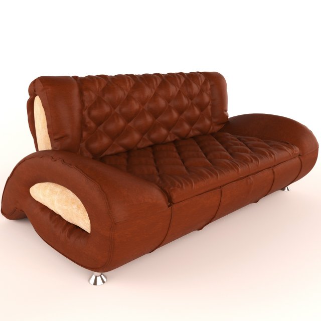 soft sofa leather Modelo 3D .c4d .max .obj .3ds .fbx .stl .blend 
