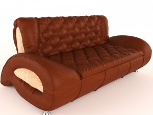 soft sofa leather Modelo 3D
