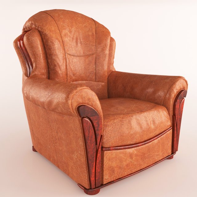 chair leather Modelo 3D .c4d .max .obj .3ds .fbx .stl .blend 