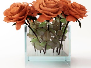 rose orange 3D Model