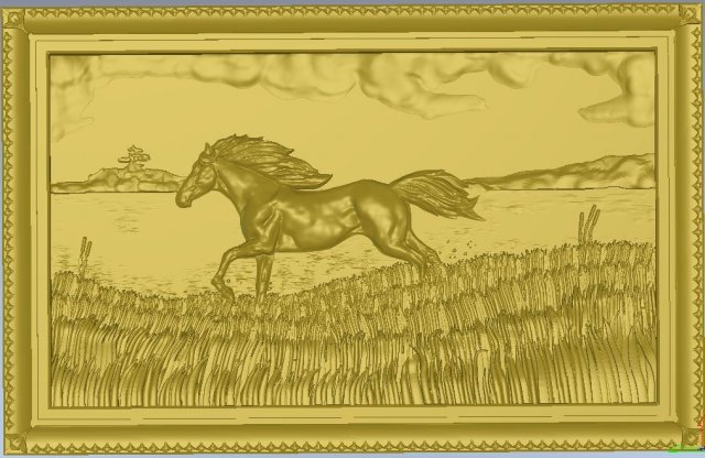 horse at the lake 3D Print Model .c4d .max .obj .3ds .fbx .lwo .lw .lws