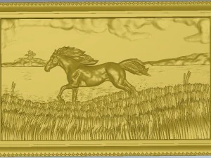 horse at the lake 3D Print Model