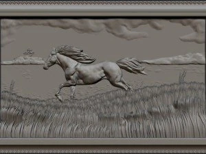 horse at the lake 3D Print Model