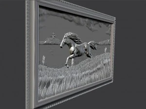horse at the lake 3D Print Model