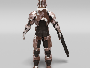 scifi soldier low poly Modelo 3D