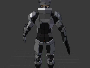 scifi soldier low poly 3D Model