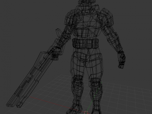 scifi soldier low poly Modelo 3D