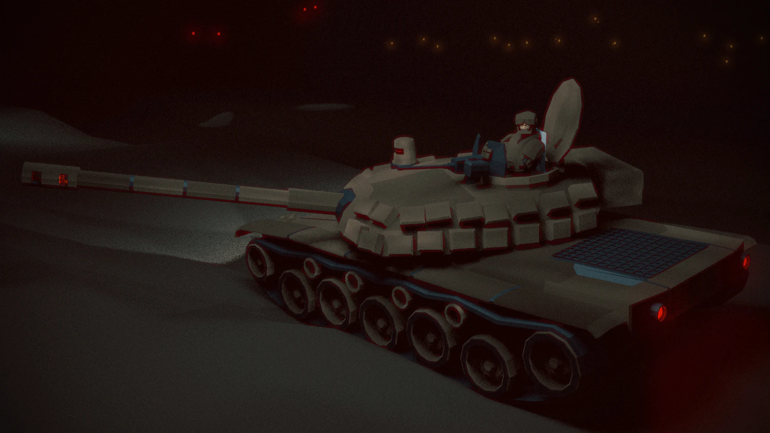 tank lowpoly 3D Model .c4d .max .obj .3ds .fbx .stl .blend 