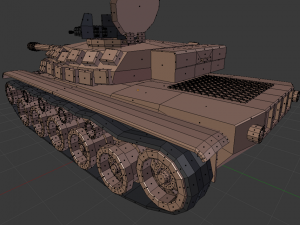 tank lowpoly 3D 모델