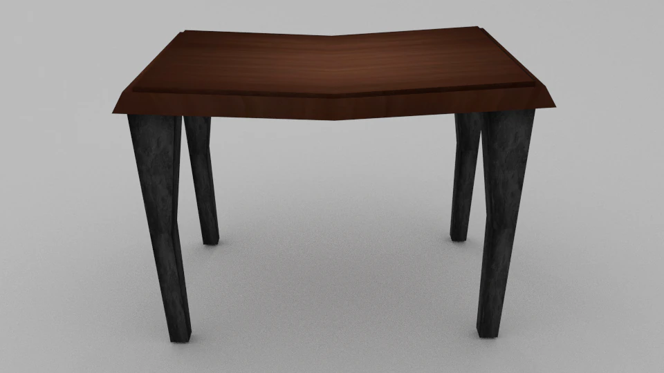 wooden table 3D Model .c4d .max .obj .3ds .fbx .stl .blend