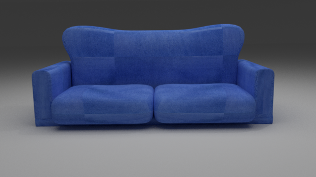 blue sofa 3D Model .c4d .max .obj .3ds .fbx .stl .blend 
