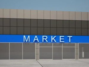 B&uuml;rogeb&auml;ude einer Tankstelle 3D Modell