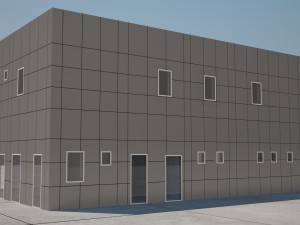 petrol station office build Modelo 3D