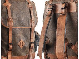 dakota waxed canvas commuter backpack Model 3D