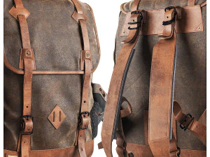 dakota waxed canvas commuter backpack 3D Model